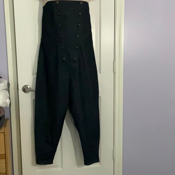 RACHEL RACHEL ROY Sleeveless Cropped Jumpsuit Black Size XL - Picture 3 of 9